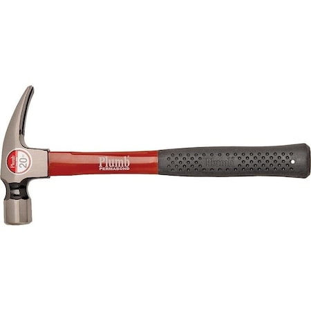 Plumb Pak Plumb Hammer, 20 oz Head, Regular, Rip, Claw Head, Steel Head, 13 in OAL T11418